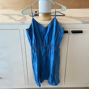 J. Crew blue linen dress. Size M.